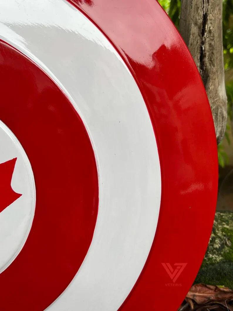 Captain Canada Shield | Versatile Captain America Cosplay Prop for Display & Roleplay - collectiblegiftitems