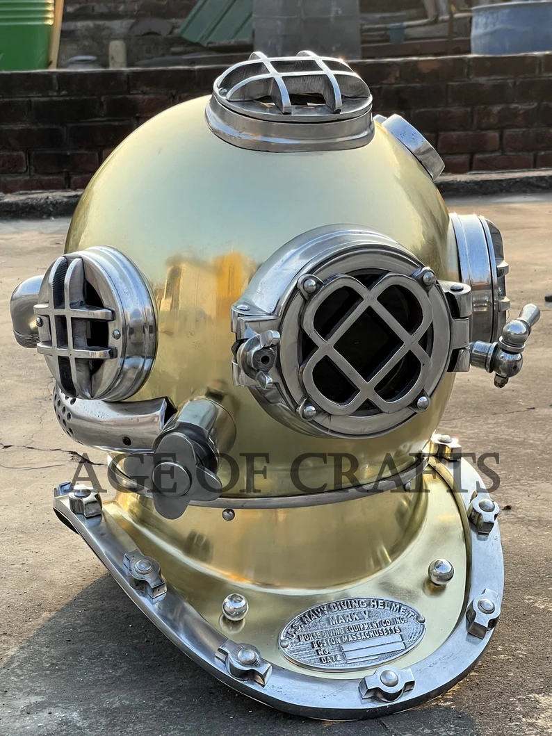 Antique Boston Diving Helmet Vintage Divers Deep Sea US Navy Mark V