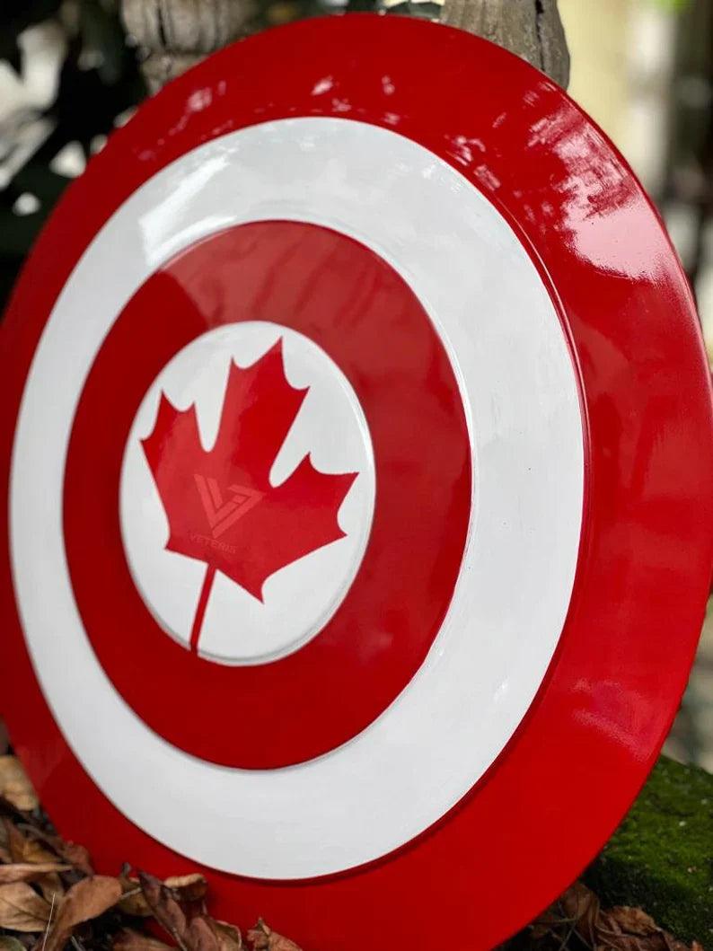 Captain Canada Shield | Versatile Captain America Cosplay Prop for Display & Roleplay - collectiblegiftitems