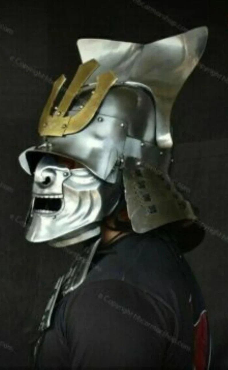 Knight Medieval Steel Japanese Samurai ZUNARI Helmet Replica - collectiblegiftitems