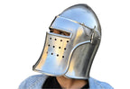 Barbuta Armor Helmet Opening Visor for LARP & Renaissance Costume