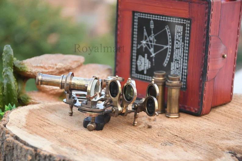 Nautical sextant brass solid working handmade antique boat navigation vintage - collectiblegiftitems