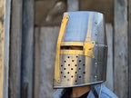 Knight Templar Helmet Crusader Medieval Armor, Unique Gift for Him
