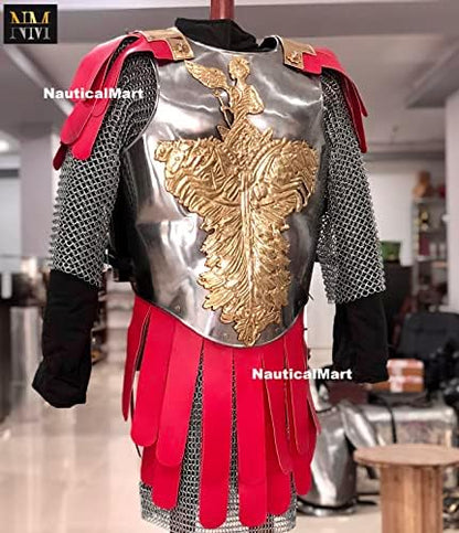 Armadura de coraza muscular romana medieval Armadura de coraza de caballero Disfraz de Halloween usable