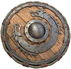 Dragon Face Viking Wooden Shield | Medieval Warrior Round Shield | Collectibles & Home Decor Gift - collectiblegiftitems