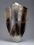 Medieval Knight Shield – 24" Handcrafted All-Metal 18 Gauge Steel Battle Shield | Collectible Gift Items