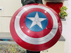 22" Metal Captain America Shield Round Shield With Leather Straps Larp Cosplay