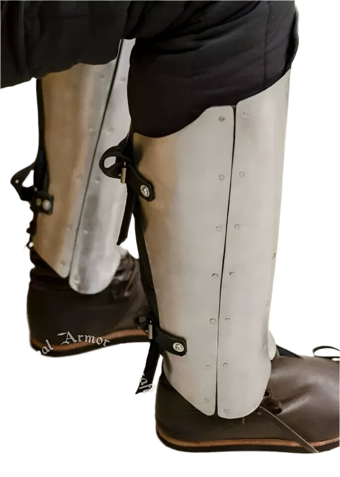 Medieval Legs Protection pair of Greaves Larp SCA Steel knight Armor Greaves