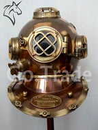 US Navy Mark V Antique Diving Divers Helmet Brass Diving Helmet Full Size Maritime