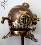 US Navy Mark V Antique Diving Divers Helmet Brass Diving Helmet Full Size Maritime