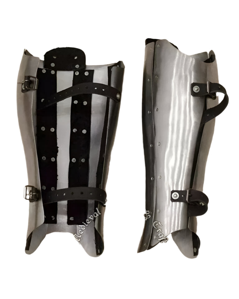 Medieval Legs Protection pair of Greaves Larp SCA Steel knight Armor Greaves