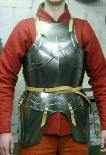 Steel Medieval Knight Upper Body Armor with Breastplate