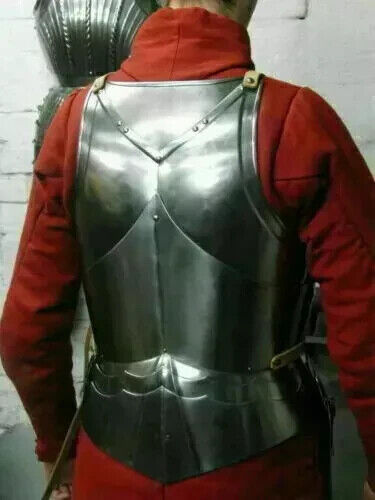 Steel Medieval Knight Upper Body Armor with Breastplate