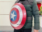 22" Metal Captain America Shield Round Shield With Leather Straps Larp Cosplay