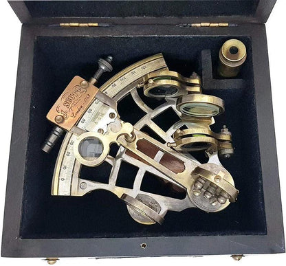 Nautical Sextant Large Brass Navigation Instrument Sextant - collectiblegiftitems