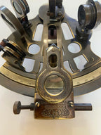 Nautical 5" Solid Brass Working Navigational KELVIN & HUGES LONDON 1917 Sextant In Black Antique
