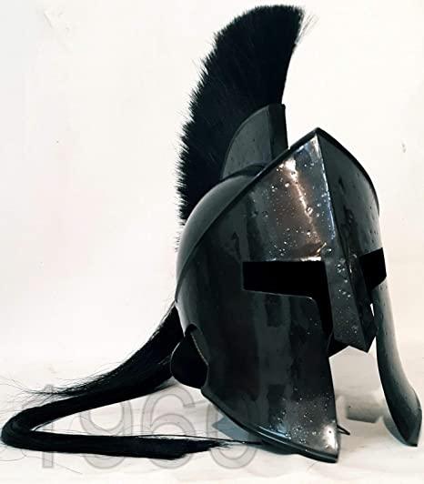 Retro 300 King Leonidas Spartan Helmet -300 Movie Solid Steel Helmet Medieval Gift - collectiblegiftitems