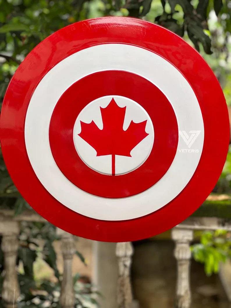 Captain Canada Shield | Versatile Captain America Cosplay Prop for Display & Roleplay - collectiblegiftitems