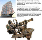 Nautical sextant brass solid working handmade antique boat navigation vintage - collectiblegiftitems
