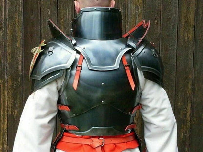 Medieval Knight Black Suit Of Armor Combat Full Body Armor Wearable Knight Body Armor Suit Replica~ Decorative Black Armor. - collectiblegiftitems