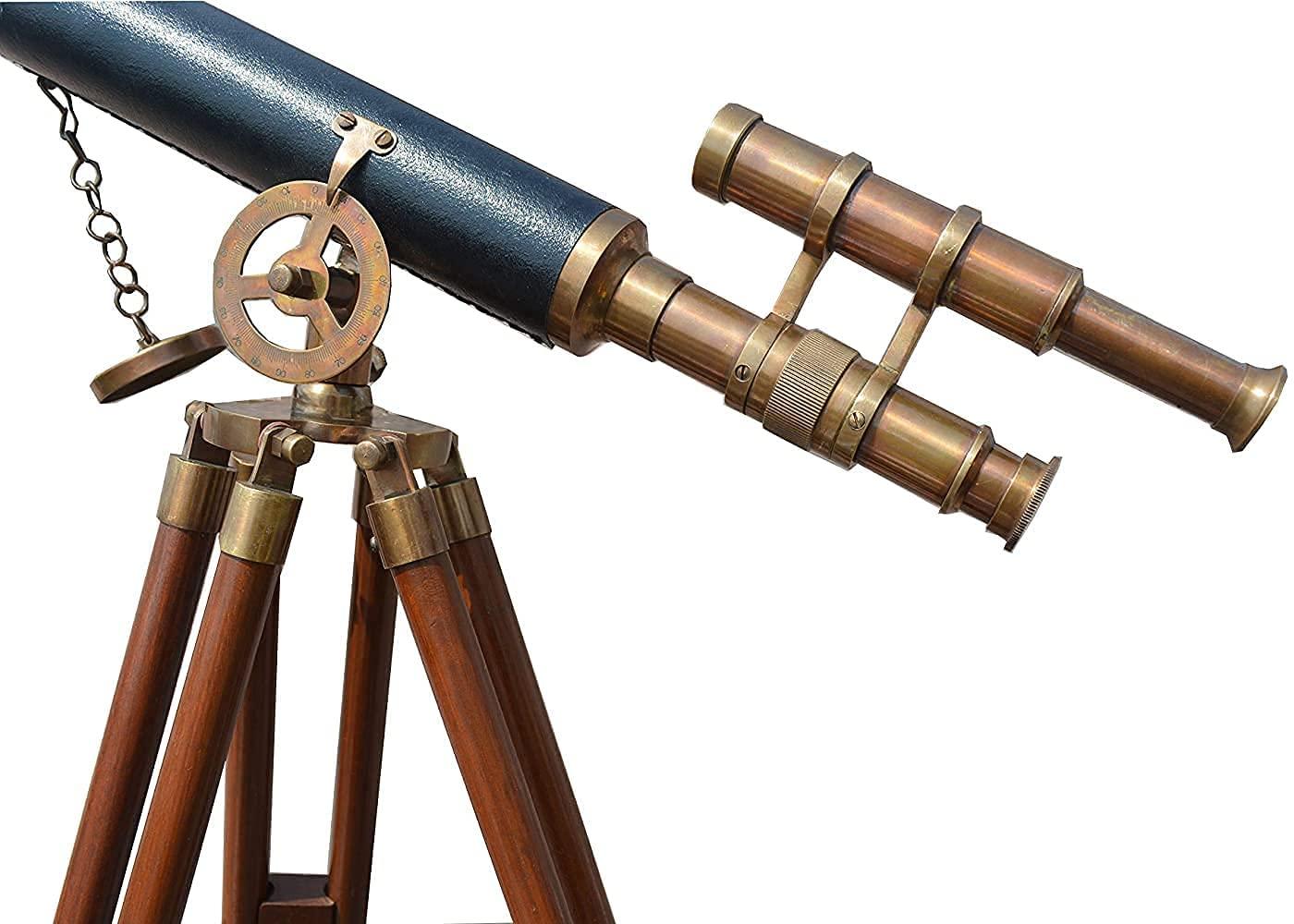 Tripod Stand Brass Telescope with DF Lens BT016 - collectiblegiftitems