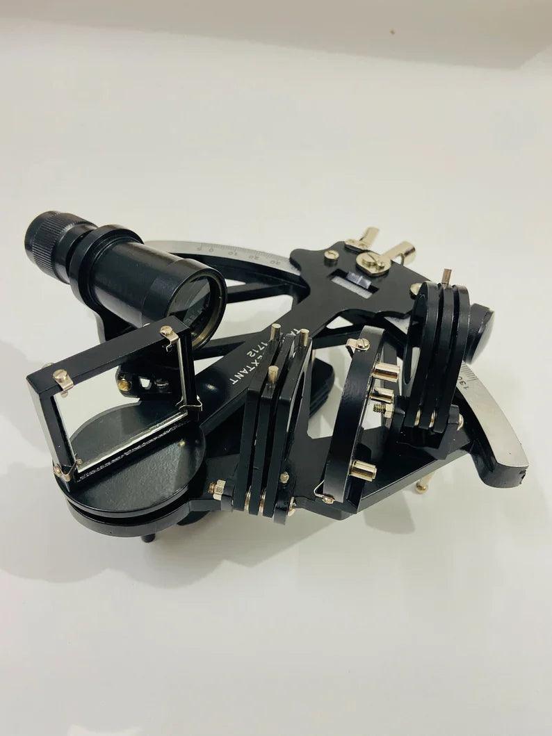 Nautical Tamaya Sextant 1712 | Working Sextant | Marine 9" Sextant With Black Powder Coated in Aluminum