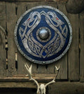 Valhalla Sea Dragon Jörmungandr Authentic Battleworn Viking Shield, 24 inches