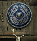 Valhalla Sea Dragon Jörmungandr Authentic Battleworn Viking Shield, 24 inches