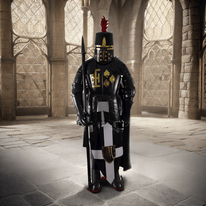 Jousting Suit of Armor – Black Knight - collectiblegiftitems