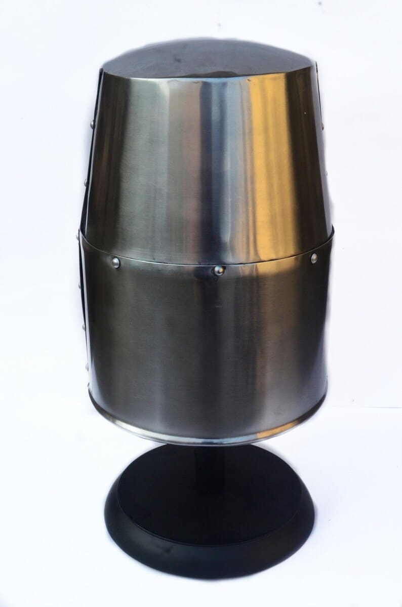 Knight Templar Helmet Crusader Medieval Armor, Unique Gift for Him