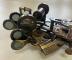 Nautical 5" Solid Brass Working Navigational KELVIN & HUGES LONDON 1917 Sextant In Black Antique