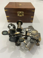 Nautical Solid Brass Kelvin N Huges Working Navigational Sextant - collectiblegiftitems