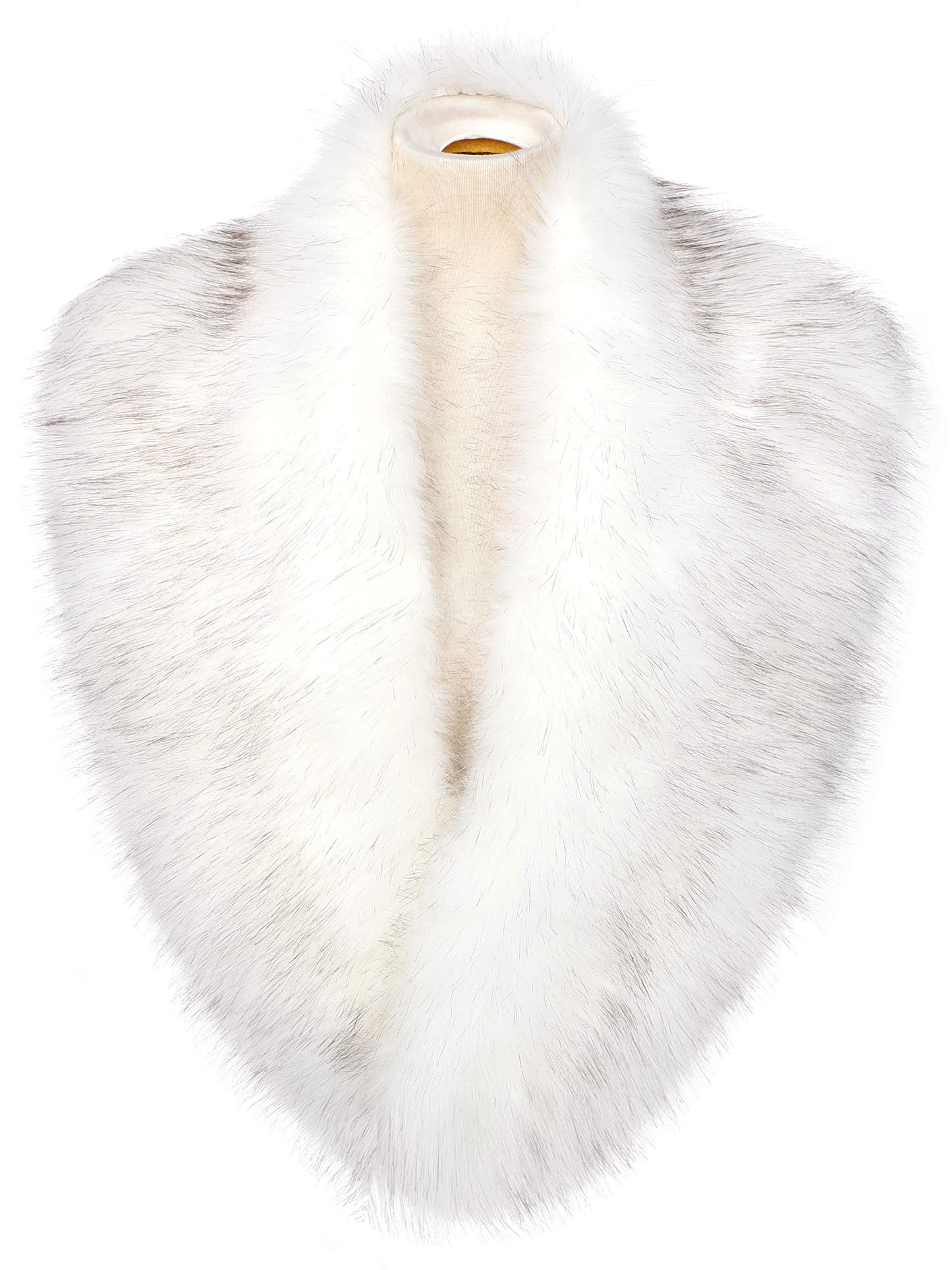 lagertha"s Faux Fur Collar Women's Neck Warmer Scarf Wrap, Nature, costume