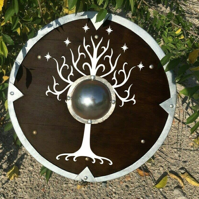 Wikingerschild aus Holz, rund, Gondorianischer Soldatenschild, 24" 