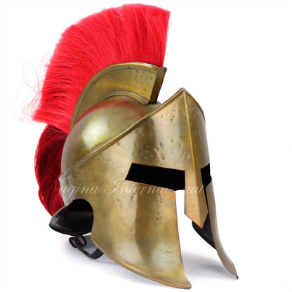 Medieval Armour King Leonidas Greek Spartan Roman Helmet Spartan Legions Helmet Men's Spartan Warrior Headwear Costume Accessories 300 Movie Authentic Replica Helmet