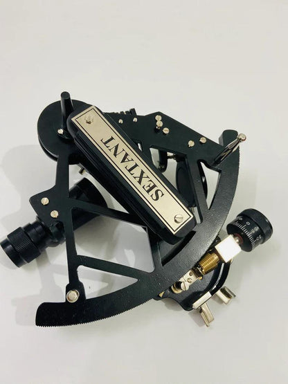 Nautical Tamaya Sextant 1712 | Working Sextant | Marine 9" Sextant With Black Powder Coated in Aluminum