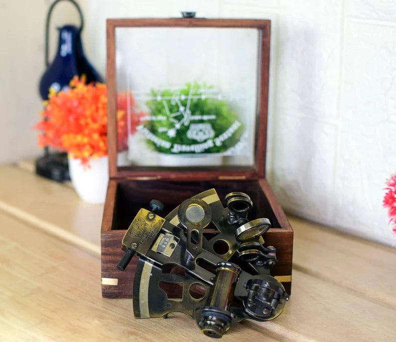 Nautical sextant, brass Maritime sextant, keepsake gift, Navy men gift, Marine gift, Father's day gift, Nautical collectible gift - collectiblegiftitems