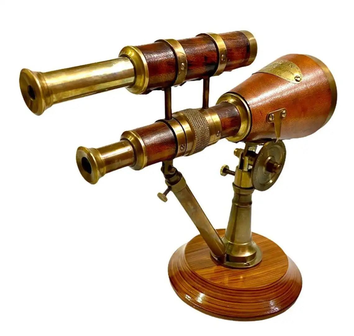 Double Barrel Brass Telescope BT018 - collectiblegiftitems