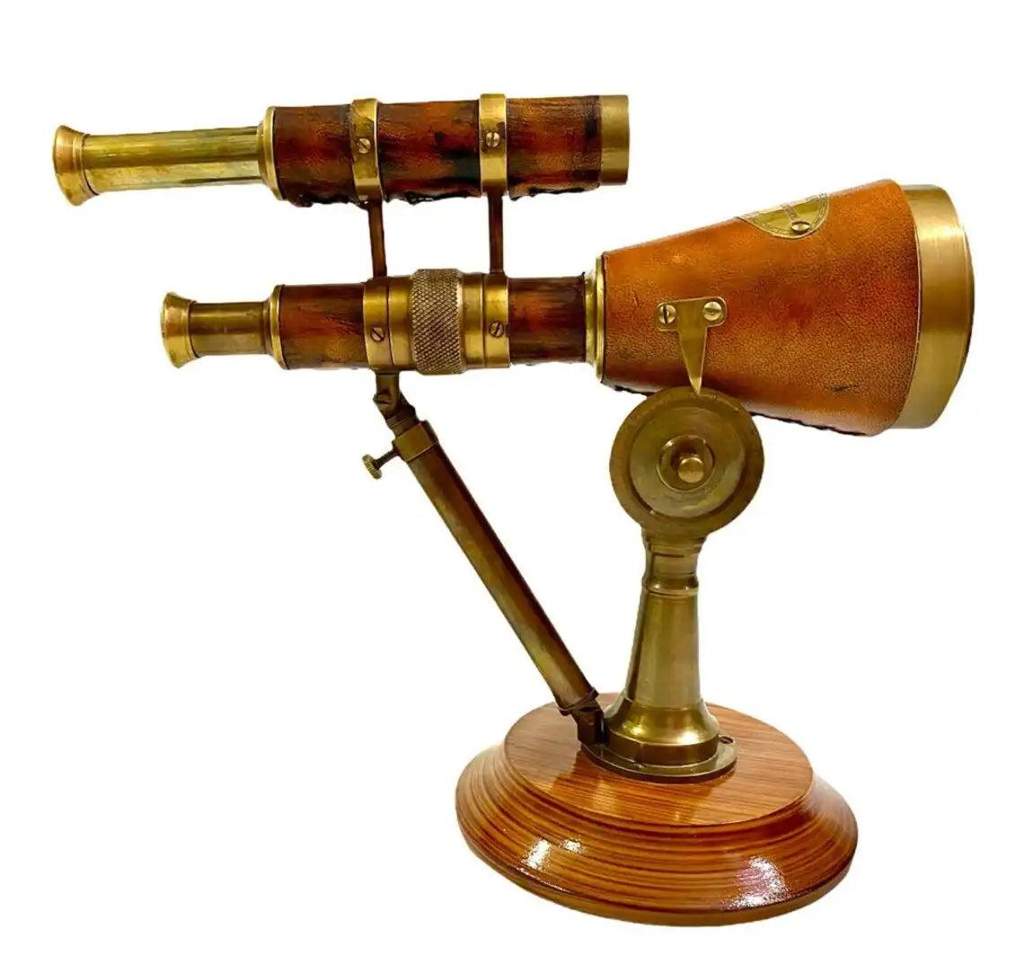 Double Barrel Brass Telescope BT018 - collectiblegiftitems