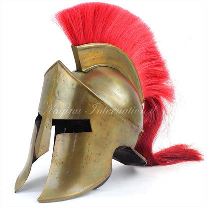 Medieval Armour King Leonidas Greek Spartan Roman Helmet Spartan Legions Helmet Men's Spartan Warrior Headwear Costume Accessories 300 Movie Authentic Replica Helmet