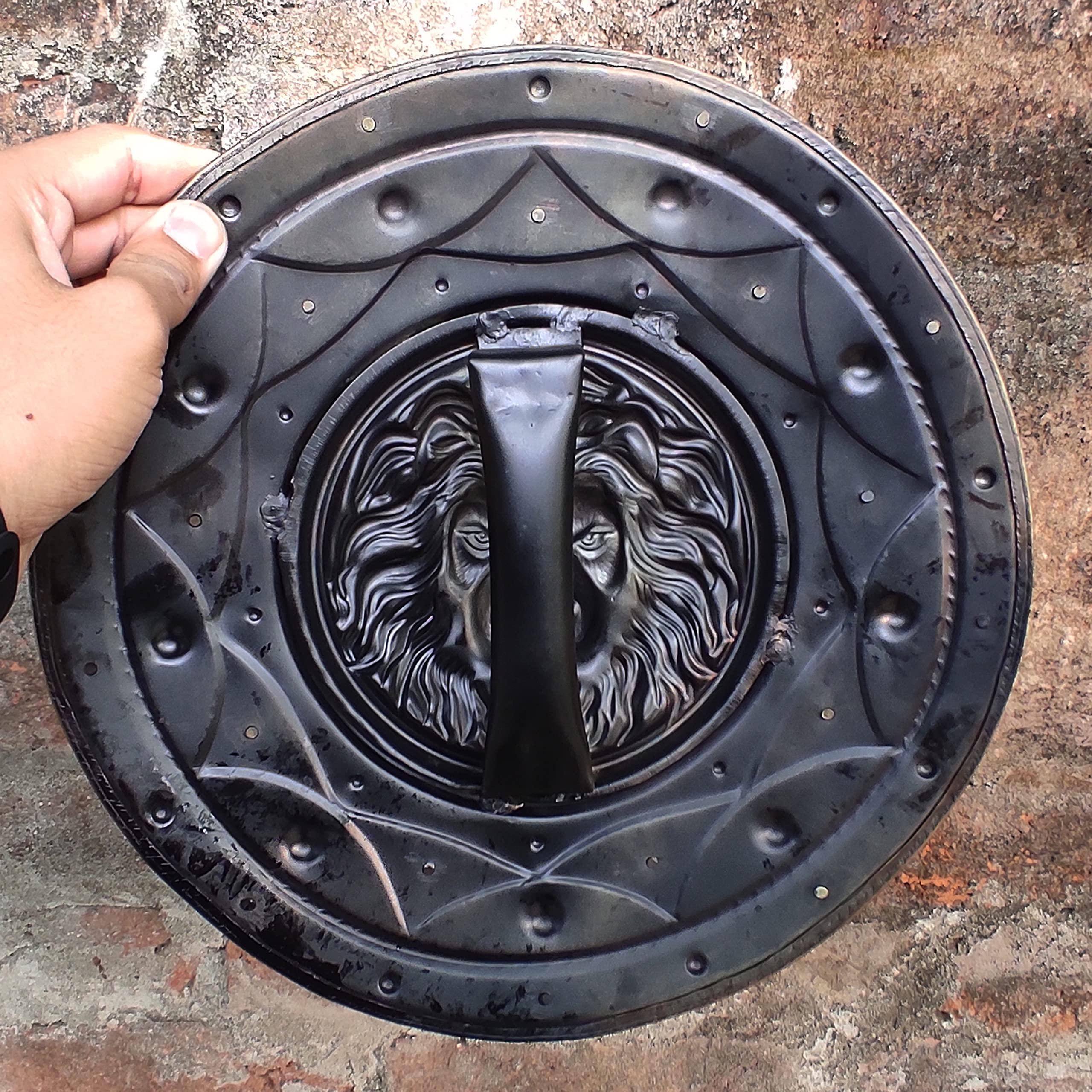 Lion Face Round Iron Shield for Kids, 12"