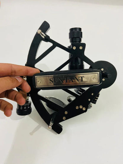 Nautical Tamaya Sextant 1712 | Working Sextant | Marine 9" Sextant With Black Powder Coated in Aluminum