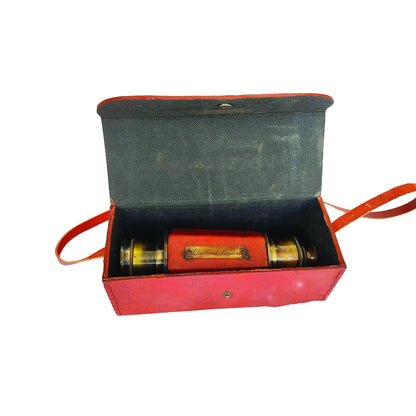 Brass Spyglass Telescope With Leather Case BT07 - collectiblegiftitems