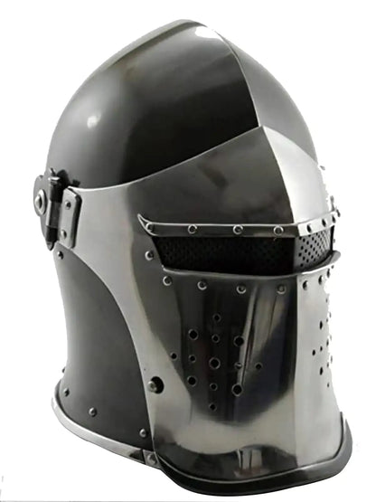 Barbuta Black Medieval Armor Helmet