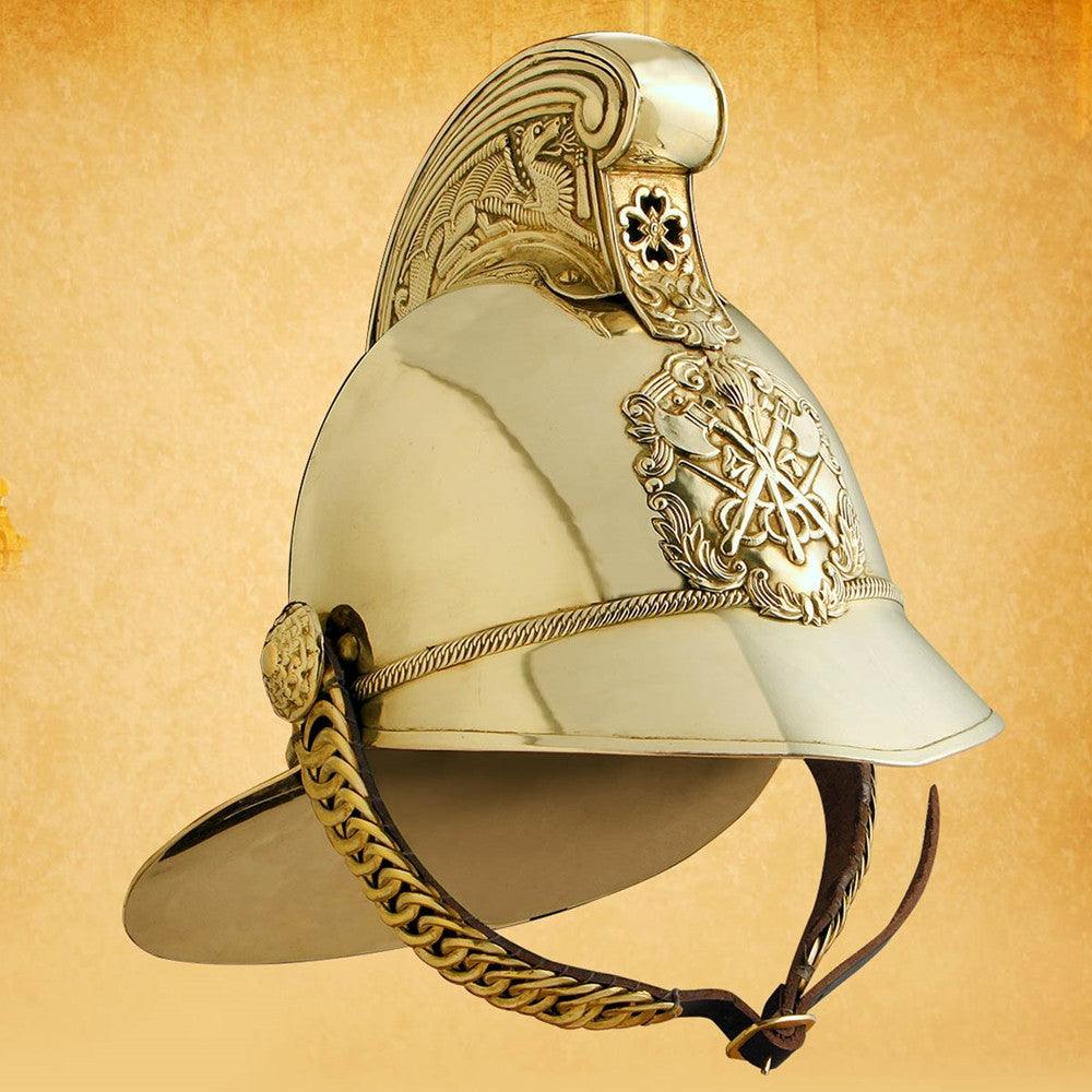 British Brass Fireman's Helmet - collectiblegiftitems