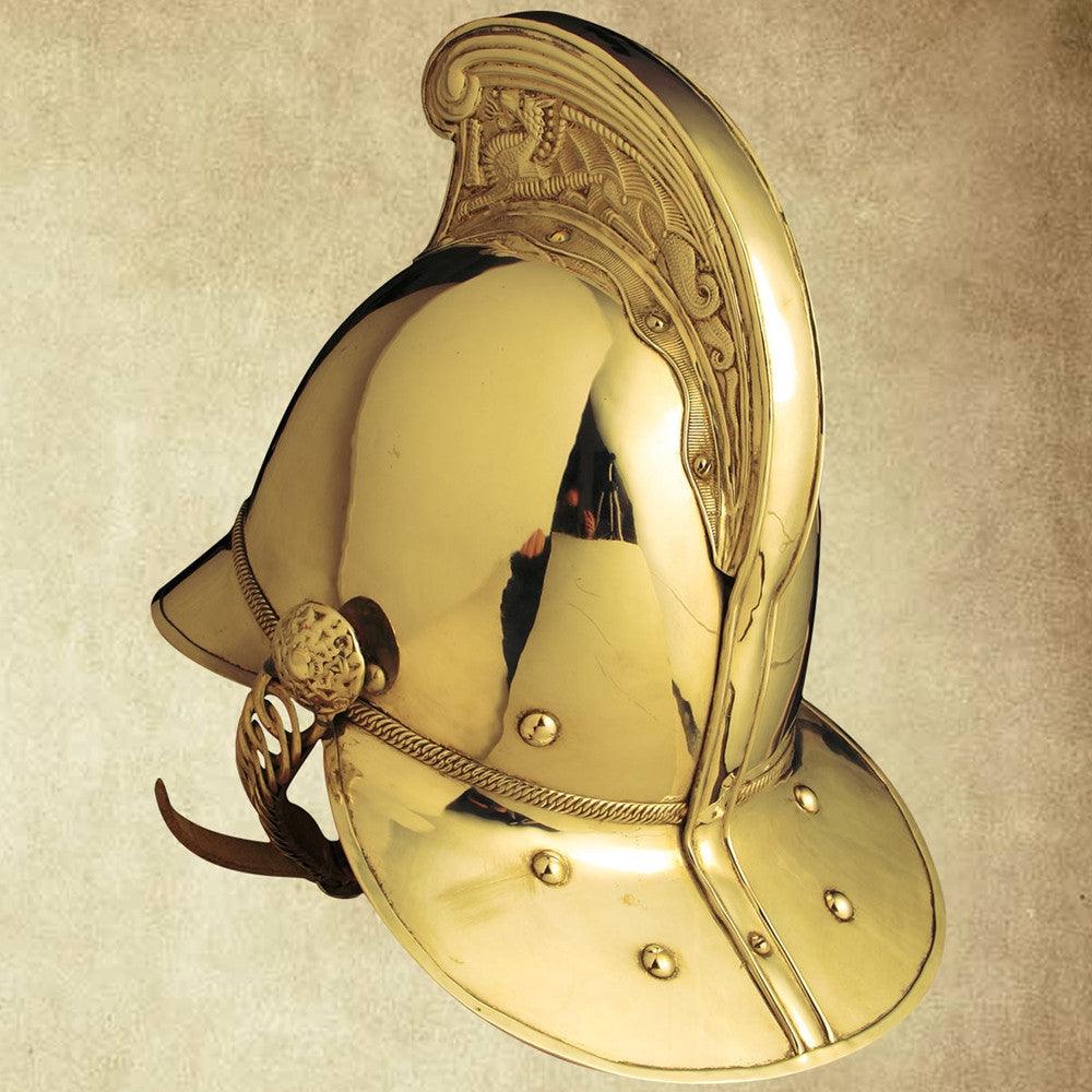 British Brass Fireman's Helmet - collectiblegiftitems