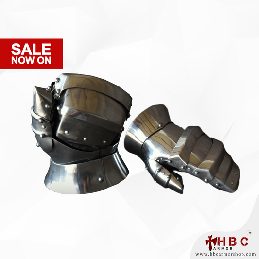 HBC Armor™Goliath Mittens Buhurt Armadura de mano optimizada para deportes de combate medievales/Buhurt/Imcf/Acl/Acw | Guantelete para deporte de combate medieval