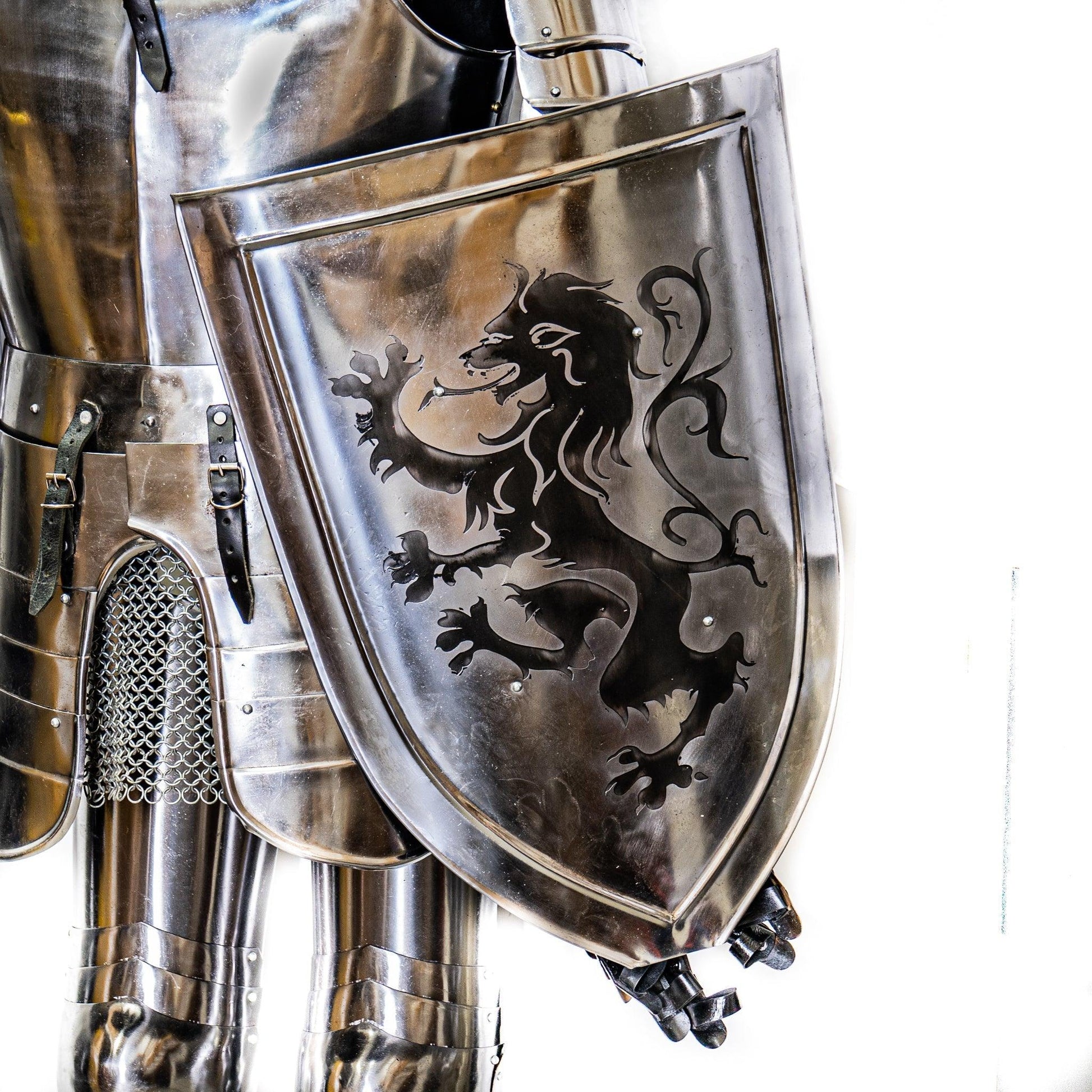 Knight Suit of Armor – Wearable Steel Majesty with Shield - collectiblegiftitems