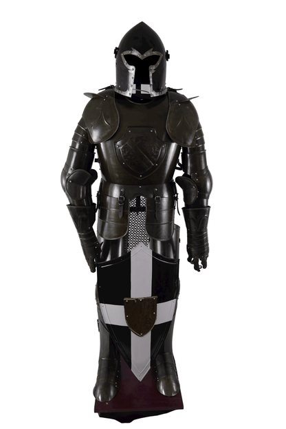 Jousting Black Knight Suit of Armor - 15th Century European Knight - collectiblegiftitems