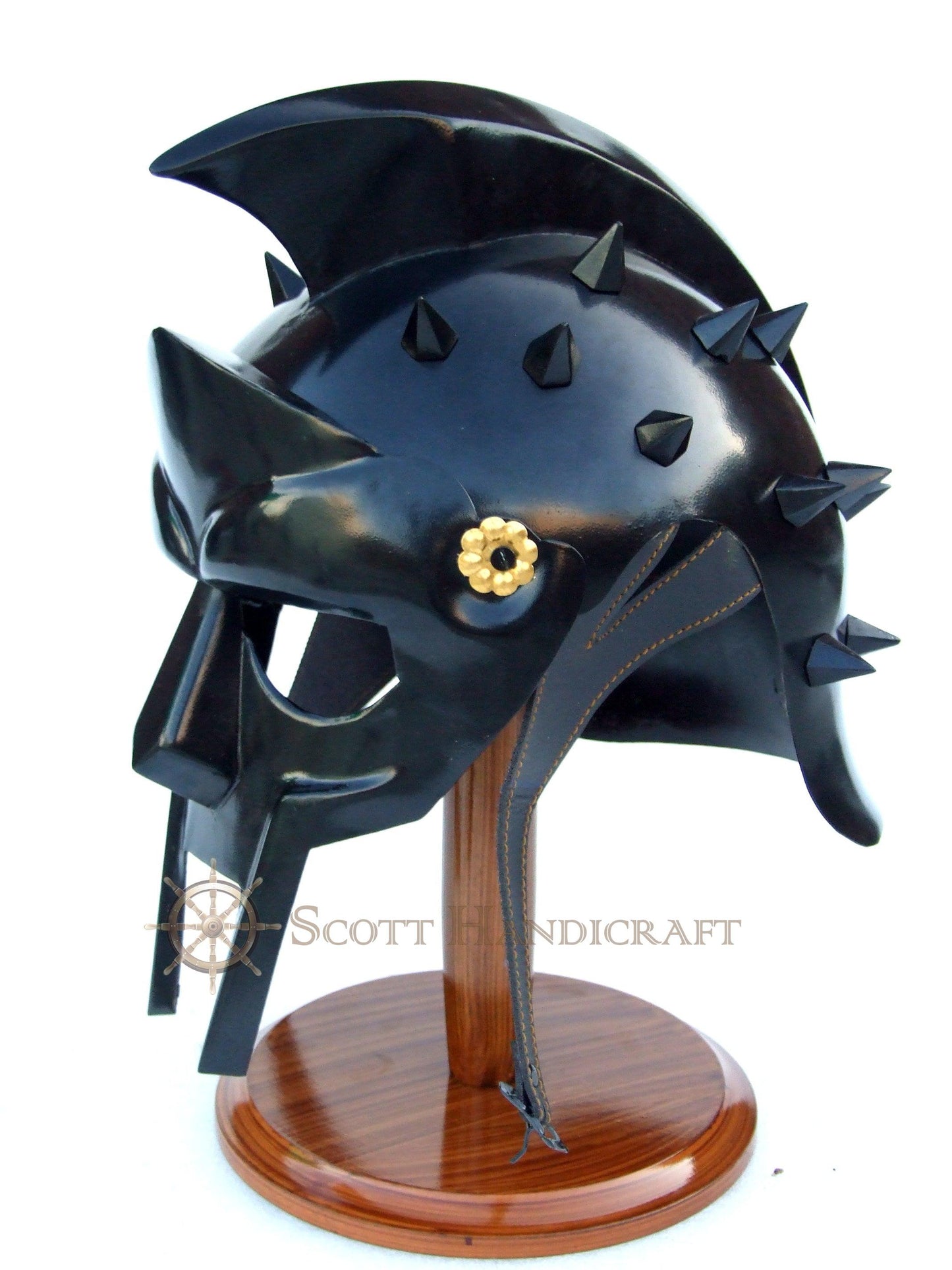 Roman Gladiator Maximus Helmet - Black - collectiblegiftitems